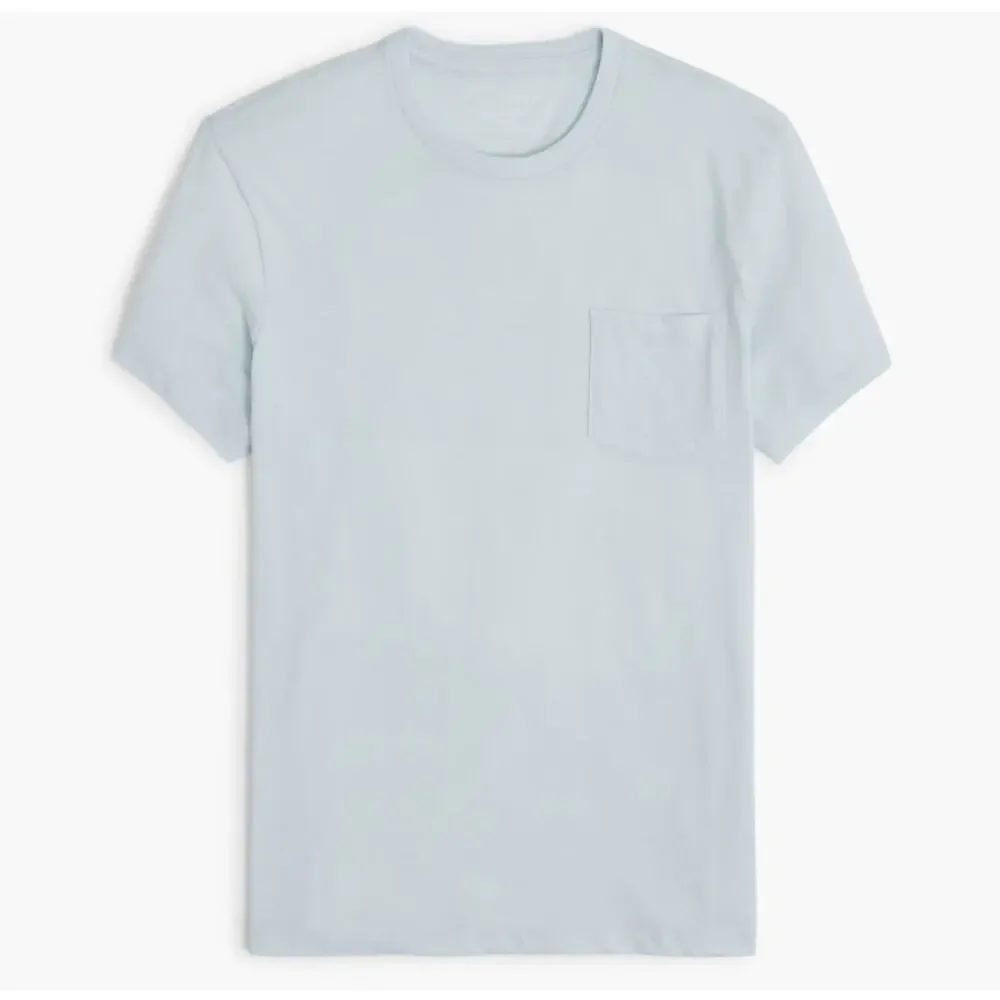 J.Crew Washed Jersey Pocket Tee Mens L Sky Mist Crewneck Pullover Short Sleeves